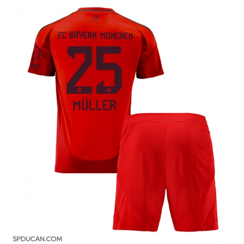 Dječji Nogometni Dres Bayern Munich Thomas Muller #25 Domaci 2024-25 Kratak Rukav (+ Kratke hlače)